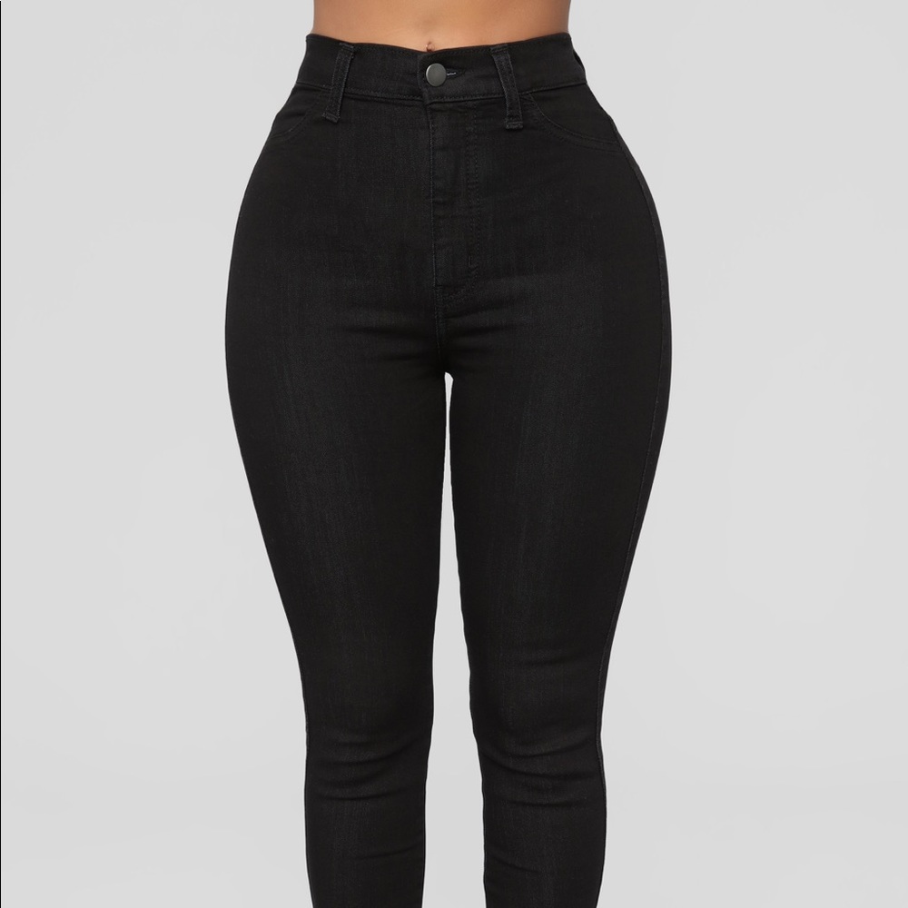 Fashion Nova Classic High Waist Skinny Jeans Black